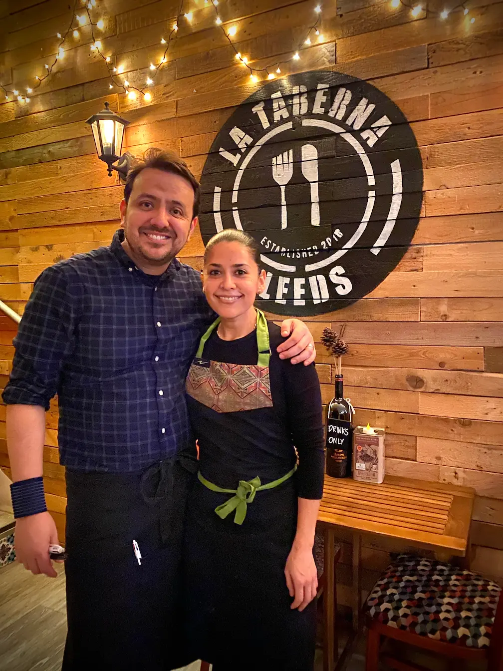 Andrés and Vivi, owners of La Taberna Leeds